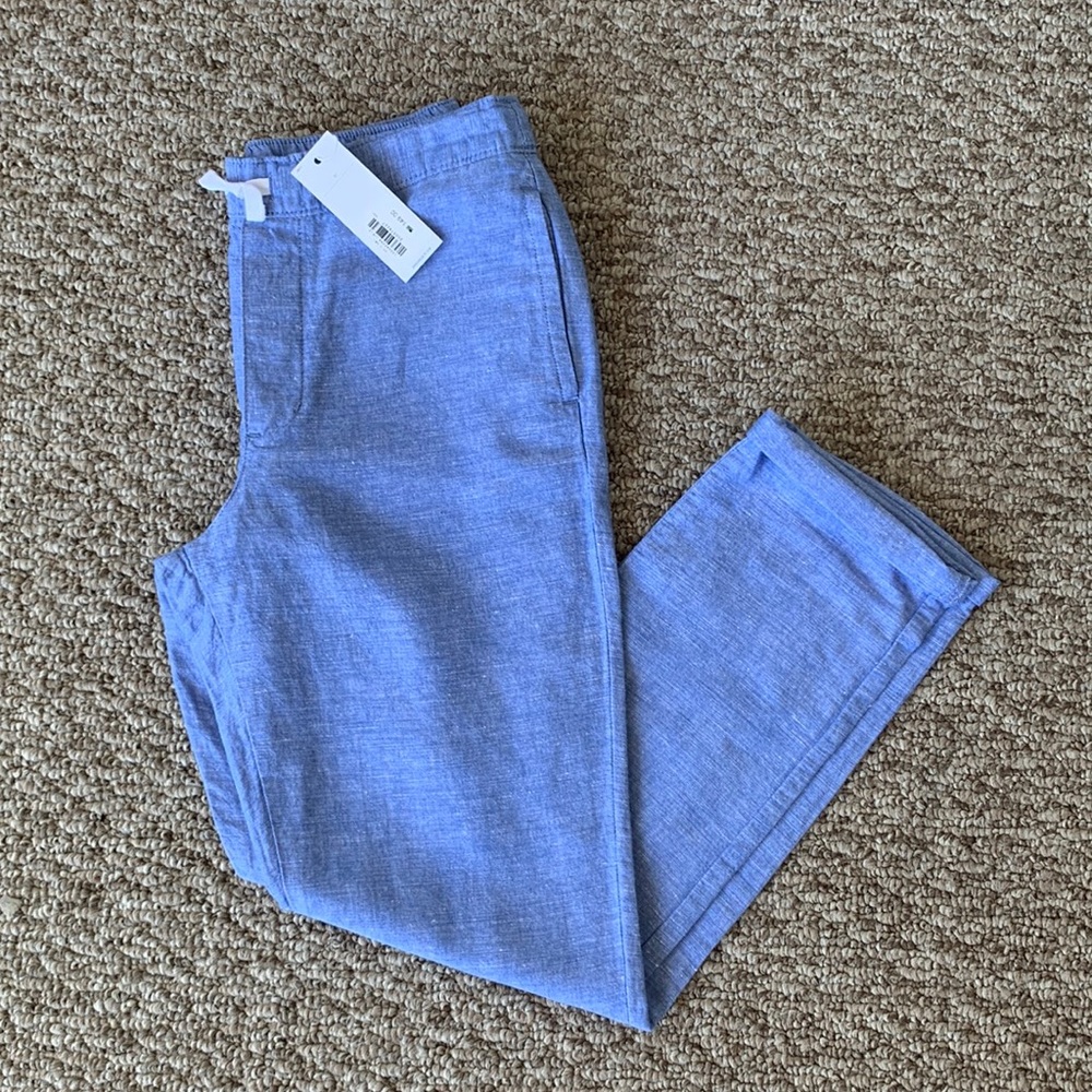 NWT Janie and Jack Boys Linen/Cotton Drawstring Pant size 10